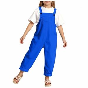 Kids Room Unisex Kids Blue Overalls Art One Piece Jumpsuit Adjustable Straps
